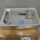Stainless Steel Litter Box | XL Enclosed Cat Litter Boxes with Lid for Big Cats | High Sided, Anti-Urine Leakage | Non-Stick Bottom & Includes Litter Mat & Metal Scoop, 11''H