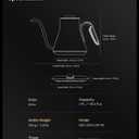 Cocinare FLOW M9 Electric Gooseneck Kettle, 1 Temperature Control for Pour-over Coffee & Tea, Stainless Steel Interior, Quick Heating for Boiling Water (Wave)
