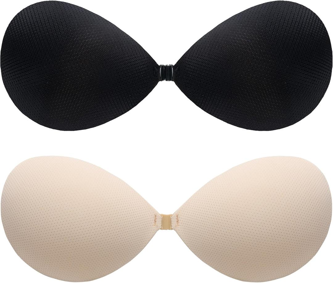 Adhesive Bra Push Up, Women Strapless Sticky Backless Dress Bras, Invisible Lifting Stick on Bra
