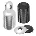 100-Pack EPDM Bonded Sealing Rubber Washers, 304 Stainless Steel 1/4" x 3/4" OD Neoprene Rubber Washers Gasket for Bolts/Screws/Machinery/Ships/Roof