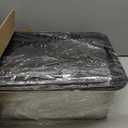 Suhaco Medium Stainless Steel Litter Box Side Entry High Walls Deep Metal Cat Litter Boxes Low Entry with High Sided Removable Lid Litter Mat and Scoop Litter Pan (Tall Black) (Large)