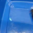 IRIS USA Large Cat Litter Box with Scatter Shield and Scoop, Open Top High Sided Cat Litter Pan, Blue