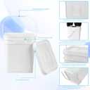 Hushee 12 Pack 4 Gallon Square Bucket White Food Grade Bucket with Handles and Lid Square Plastic Heavy Duty Container Storage Food Storage Pail for Packaging Sealing Dry Camping Fishing, 10.7 x 8.8 x 12.2 inches