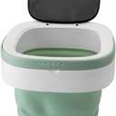 Mini Portable Washing Machine Bucket, 100-240V Space Saving Easy Installation Foldable Washing Machine Soft Tumble Dry Function Automatic 7.5L for Bedroom