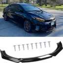 DREAMIZER Car Universal Front Bumper Lip 4pcs Body Kit Chin Spoiler Splitter Diffuser Protector Compatiable for Toyota Honda Nissan Hyundai and More (Glossy Black)
