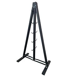 BLUSLM Lat Pull Down Bar Gym Accessory Rack, Lat Pulldown Attachments Cable Attachment Storage Rack for Mag Grip - Home Gym Fitness Heavy Duty A-Frame Stand