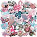 36pcs Cowgirl Iron/Sew on Patches, Fashion Y2K Embroidered Applique, Cool Cute Girly Decoration Stickers for Clothes, Hat, Bag, Shirt, Jeans, Dress