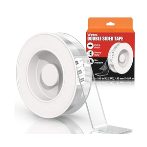 Extra Large Double Sided Tape Heavy Duty Removable 1.18 Inch x 160 Inch, Clear & Tough Nano Tape, Multipurpose Mounting Tape Picture Hanging Strips Adhesive for Poster Carpet