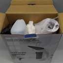 Window Vacuum Squeegee Cordless, Handheld Window Vac with Multi-Purpose Spray Bottle & Microfiber Cloth, Electric Cleaning Tool for Windows, Mirror, Countertop (White Black)