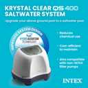 INTEX Krystal Clear Saltwater Pool Chlorine System for Above Ground Pools up to 4,500 Gallons, Pool Cleaner with Automatic Timer and Self Cleaning