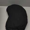 Retrospec Sedona Zafu Meditation Cushion Filled w/Buckwheat Hulls - Yoga Pillow for Meditation Practices - Machine Washable 100% Cotton Cover & Durable Carry Handle, Crescent, Black