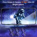 Ferilinso [Auto Dust Install] 3 Pack Screen Protector for iPhone 16 Plus [Phone Case fit], 3 Tempered Glass Camera Lens Protector Accessories for Apple