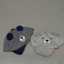 Baby Caps Summer Girl Boys Sun Hat with Ear Spring Summer Newborn Baseball Cap Striped Sunhat 2 pc