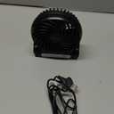 HOLMES 4" Personal Fan, Rechargeable Battery, 3 Speed Settings, Lightweight, Compact and Portable, Adjutstable Head, Home and Office, USB Cable, Black Finish