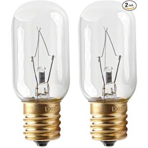 WB36X10003 Bulb 40W 130V Microwave Light Bulb Replacement Compatible with GE General Electric & Hotpoint Microwaves (Pack of 2)