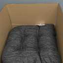 Klear Vu The Gripper Non-Slip Rocking Chair Cushion Set with Thick Padding, Includes Seat Pad & Back Pillow with Ties for Indoor Living Room Rocker, 17x17 Inches, 2 Piece Set, Black