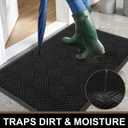 Front Door Mat, 48" x 36" Heavy Duty Indoor Outdoor Doormat