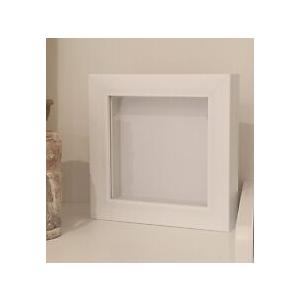 Quality White Wooden Square Deep Shadow Box Frames 6" x 6"