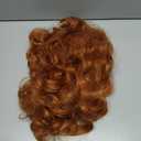 Rugelyss Long Wavy Wigs 28 Inches Natural Copper Fox Red Synthetic Kinky Curly Hair Wig for Women