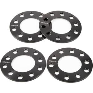 JiiinMiiin 5x4.5 5x4.75 Wheel Spacers,1/4"(6mm) Wheel Spacer Adapters 78.1mm Hub Bore for 1964-2014 Mustang 1991-2011 Ranger 1984-2001 Cherokee 1987-2006 Wrangler 1991-2012 Town Car 1992-2021 Camry (Black)