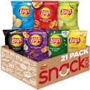 Lay's Potato Chips Variety Pack, 1 oz Bags, (21 Pack) (Packaging and Formula May Vary), BB 16/2025