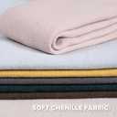 FUTEI Pack of 2 Chenille Throw Pillow Covers 22x22 Inch, Cream | Bound Edge Double-Stitch Design,Same Fabric Both Side,Hidden Zipper,Machine Washable,Pilling-Resistant,Colorfast, No Inserts.