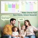 21.5 Inch Digital Wall Calendar Rewards for Chores! Smart Electronic Family Organizer with Touchscreen, Meal Planner & Photo Frame, Syncs with Google/iCloud, for Wall or Desk, White (New Version)