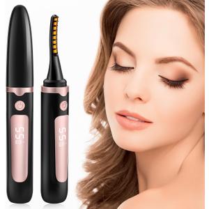 2026 Heated Eyelash CurlerUSB Rechargeable Electric Eyelash Curler Eyelash Curlers Heated 4 Temperature Modes Fast Heat Up Within 3s  24 Hours Long Lasting with Led Display for Women Girls(Black)
