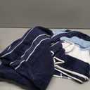 Lavish Home 6 Piece Bathroom Towels Set - 525 GSM 100% Cotton Bathroom Accessories - 2 Bath Sheets, 2 Hand Cloths , and 2 Wash Cloths - Soft Towel Set for Shower, Gym, Dorm, and Spa (Navy)