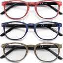HEEYYOK Reading Glasses Men/Women 5-Pack Readerss,Wood Look Design with Flexible Spring Hinge,Comfortable Wear Lightweight Sunglasses Readers Including 5-Pouch (1.00, 5-Pack Mix Color)