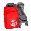 J.L. Childress Gate Check Bag for Single & Some Double Strollers - Travel Bag for Airplane, Fits Most Standard Baby Strollers, Airport Accessories for Gate Check, Flying Essentials - Red