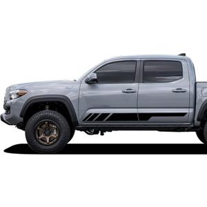 BubblesDesigns 2X Side Door Stripes Decal Sticker Compatible with Toyota Tacoma 2004 - Present (17B)