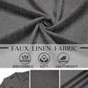 COOFANDY Guayabera Shirts for Men Cuban Short Sleeve Button Down Summer Shirts Linen Shirts (Gray, L)