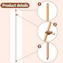 Gisafai 3 Pcs 4 ft Grounding Rod with Clamp, Electrical Copper Ground Rod for Electric Fences Satellite Dishes Generator Grounding Earthing