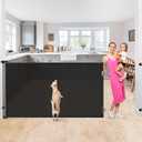 42" Tall X 95" Wide Extra Tall Pet Gates for Doorways Prevent Kid/Pet from Jumping Over Retractable Dog Gates for Stairs 3.5ft High Mesh Baby Gate for Dogs Extra Wide Retractable Dog Gate Indoor Black