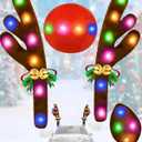 Christmas Reindeer Antlers Car Decoration Kit, LED Lights Nose Vehicle with Jingle Bells Rudolph, Auto Holiday Accessories for SUV Van Truck Decor Multicolor