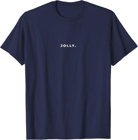 Jolly Christmas Subtle Minimal Funny Holiday Party Simple T-Shirt, M