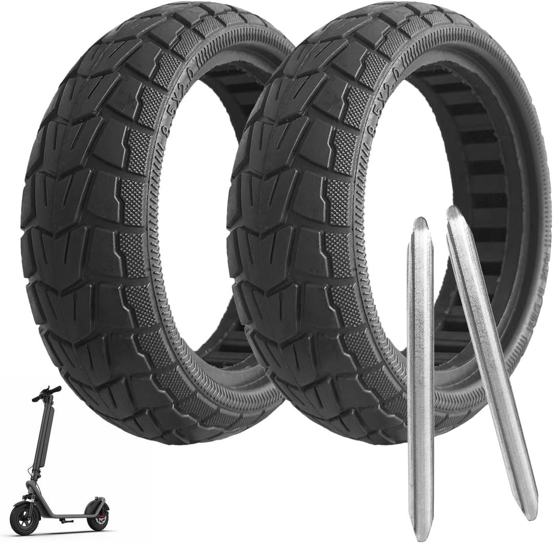50/75-6.1 Off-road Solid Tire, 8 1/2 x2 Scooter tire, 8.5x2 Scooter Tubeless Solid Tire, for Gotrax GXL V2/XR/APEX Xiaomi M365/M365 Pro/Pro 2/1S/ 3/3 Lite Scooter (2 Pack) (C)