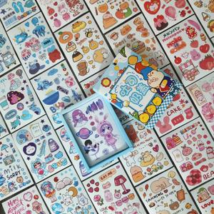 2 x 50 Sheets Cute Washi Paper Stickers Cartoon Animal Camping Picnic Food Toast DIY Art Craft Sticker for Book Planner Stationery Envelope Gift Box Scrapbook Journaling Bottle