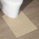 chakme Bathroom Rugs Mat U-Shaped 24x17, Ultra Thin Non Slip Bath Mat Small Quick Dry Absorbent Bath Mat for Bathroom Floor, (Light Beige, U-24"x17")