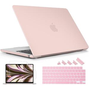 Compatible with MacBook Air 15 inch Case M4 A3241 M3 A3114 M2 A2941 2025 2024 2023 Releaes, Plastic Hard Case with Keyboard Cover & Screen Protector for Mac Air 15.3" Fits Touch ID, Baby Pink Compatible with MacBook Air 15 inch Case M4 A3241 M3 A3114 M2 A2941 2025 2024 2023 Releaes, Plastic Hard Case with Keyboard Cover & Screen Protector for Mac Air 15.3" Fits Touch ID, Baby Pink