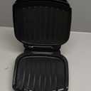 George Foreman 2-Serving Classic Plate Electric Indoor Grill and Panini Press, Black, Small Compact Size, GR10B