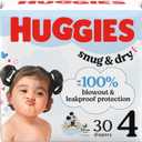 Huggies Size 4 Diapers, Snug & Dry Baby Diapers, Size 4 (22-37 lbs), 30 Count, Packaging May Vary