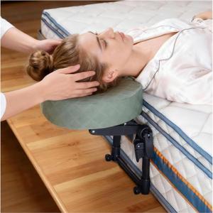 Massage Headrest for Bed,Adjustable Face Down Pillow After Eye Surgery Vitrectomy,Massage Head Rest for Bed At Home Mattress,Portable Massage Pillow Face Cradle (Black,6-17IN)