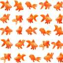 Sumind 30 Pieces Fake Goldfish Plastic Floating Artificial Aquarium Fish Realistic Moving Orange Goldfish Ornament Decorations for Aquarium Tank