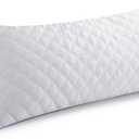 Leeden Body Pillow Insert - Full Body Pillow for Adults - Large Long Bed Pillow for Side Sleeper - Firm Breathable Support - 20 x 54 Inch - White