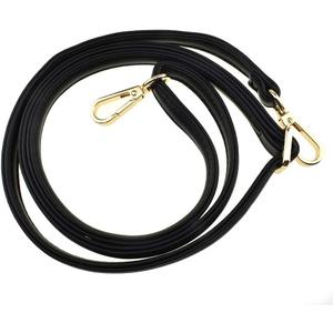 HAHIYO Adjustable Smooth Black Leather Purse Chain Strap Length 31.5-55.1 Inch Gold Hardware for Shoulder Cross Body Sling Purse Replacement Comfortable 0.47 Inch Wide 4.7mm Extra Thick 1 Pack