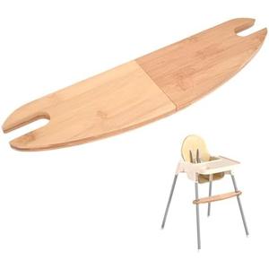 High Chair Foot Rest, High Chair Accessories, Highchair Footrest for IKEA Antilop, Bamboo Wooden Footrest Height can be Adjusted at Will, and The Pedal can be Disassembled