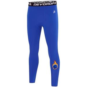 DEVOROPA Youth Boys' Compression Leggings Sports Tights Fleece Lined Thermal Base Layer Pants Large