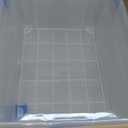 IRIS USA WeatherPro 27 & 44 Qt Storage Bins with Lids, 4 Pack, BPA-Free Plastic Gasket Box with Tight Latch and Seal, Stackable Nestable Tote Tub - Clear/Blue